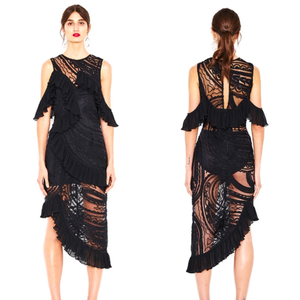 Alice McCall Loving Me Black Lace Dress size 2